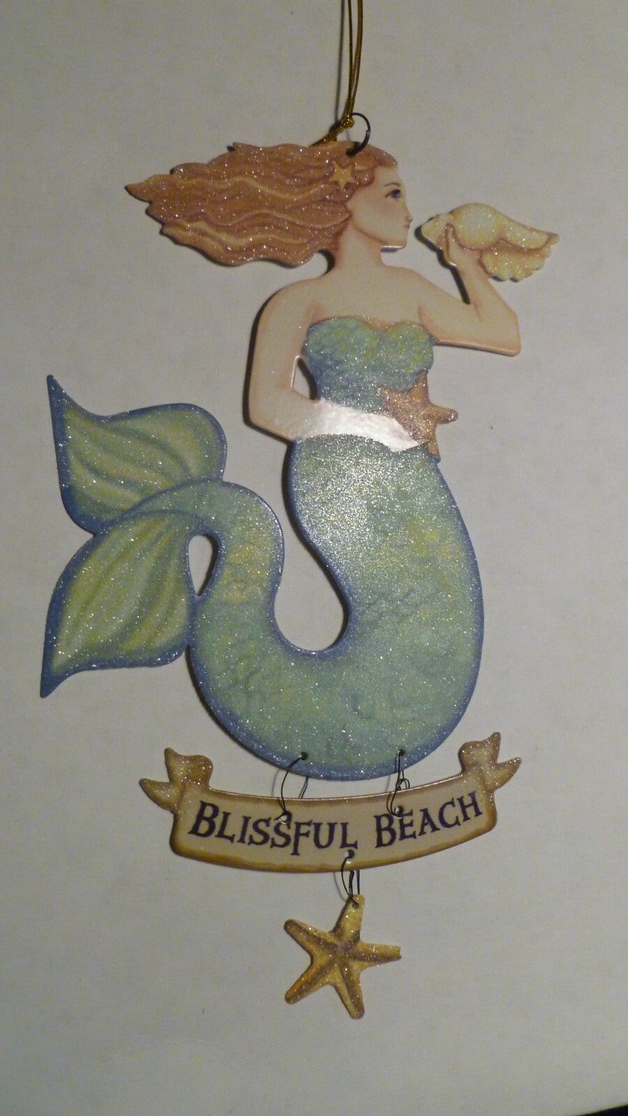 Metal MERMAID plaque sign Dangling Starfish 6 Variations