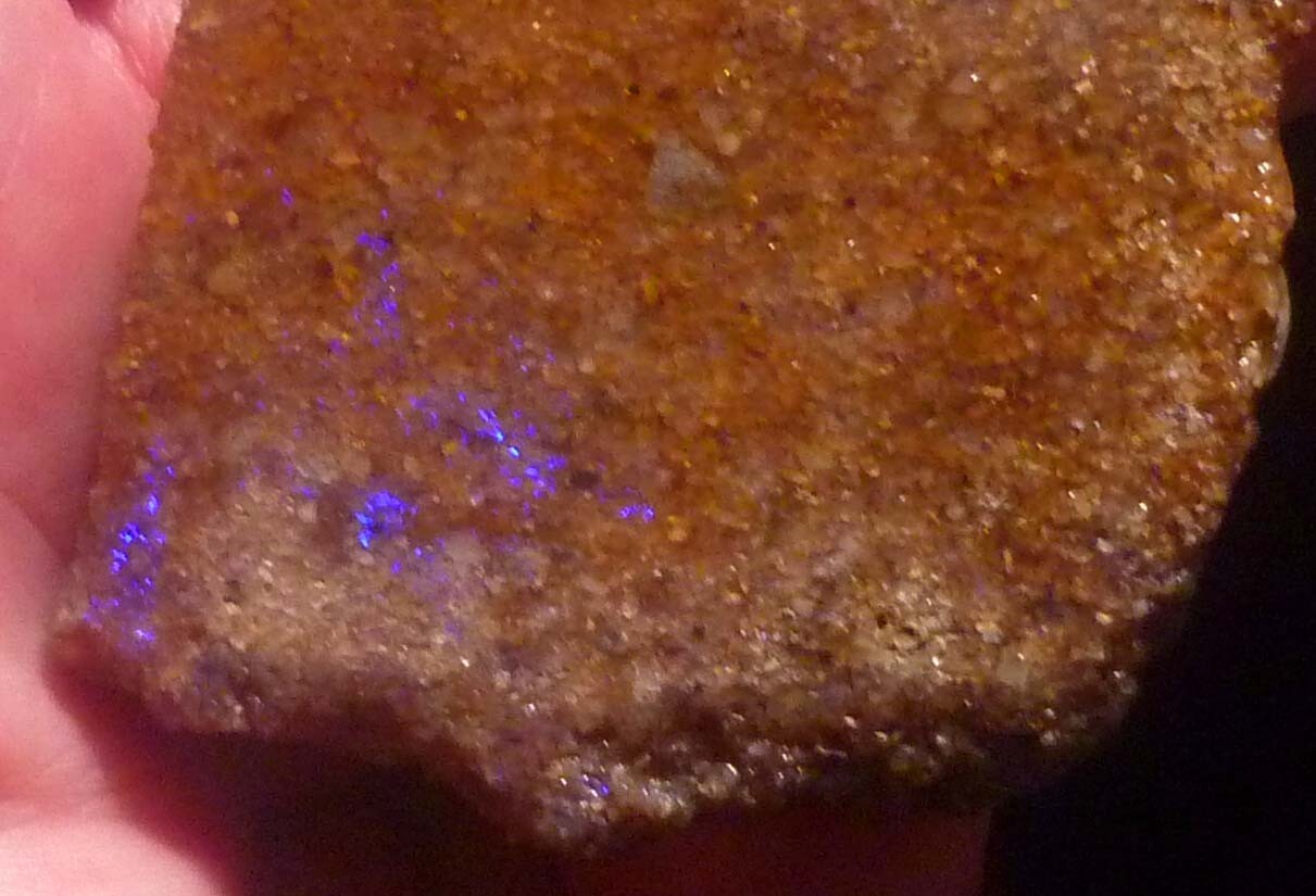 RARE Purple Sparkling Neon Louisiana Fire Opal Polished Lapidary Stone 155 cts