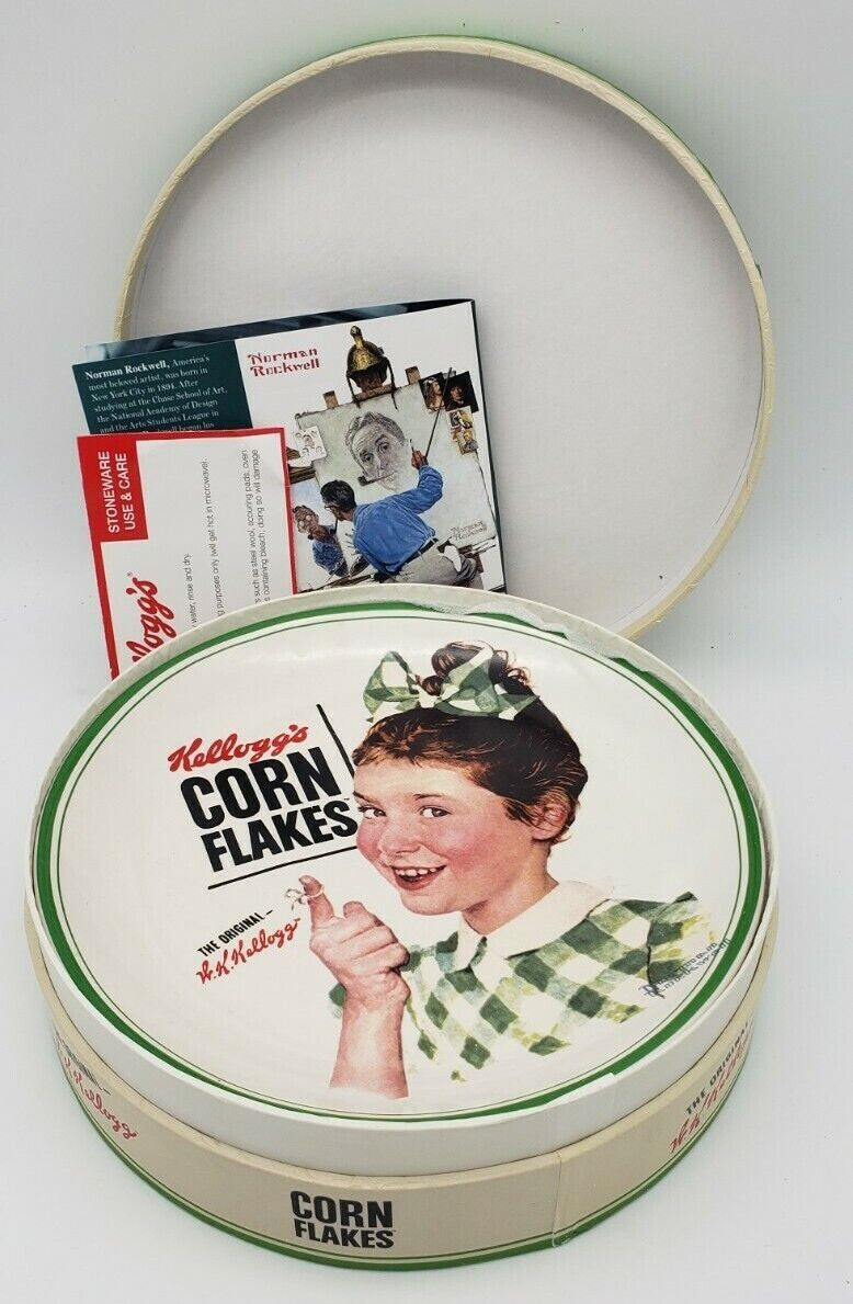 Kelloggs Corn Flakes Norman Rockwell Mug Bowls & Plates Set 8 pcs TOTAL 2013 New