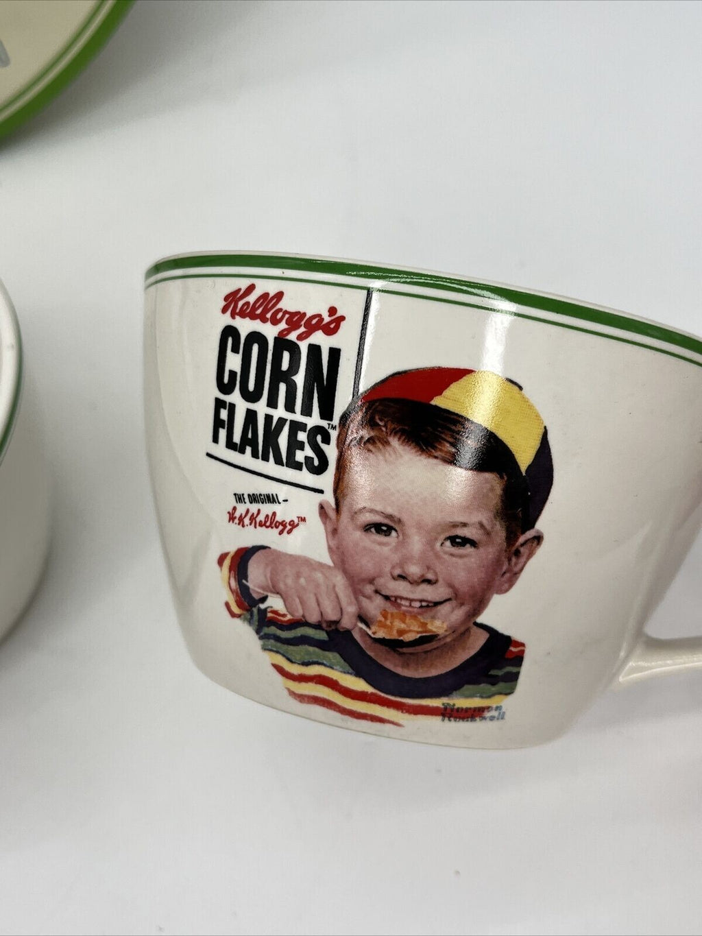 Kelloggs Corn Flakes Norman Rockwell Mug Bowls & Plates Set 8 pcs TOTAL 2013 New