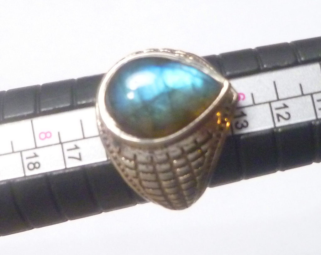 LABRADORITE RING Sterling Silver .925 Size 7