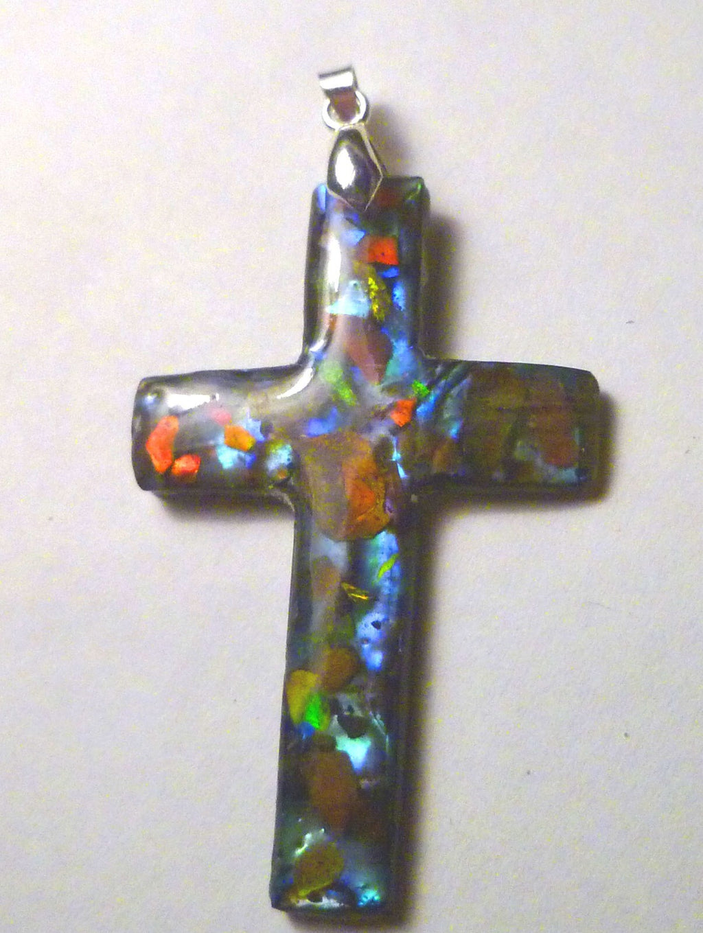FireLyte© NEW! 925 Sterling Silver Cross Pendant