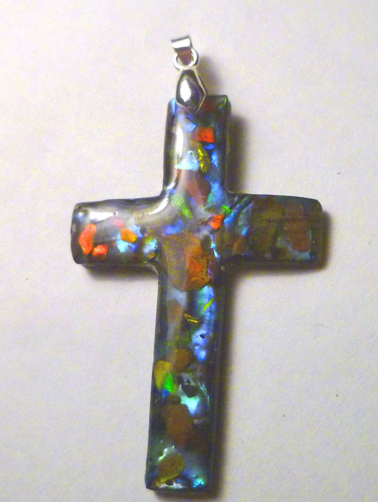 FireLyte© NEW! 925 Sterling Silver Cross Pendant