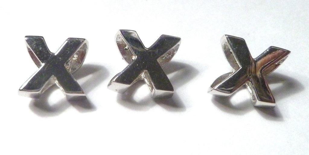 XXX Lot of Three Xs Sterling Silver CZs Pendnants or...