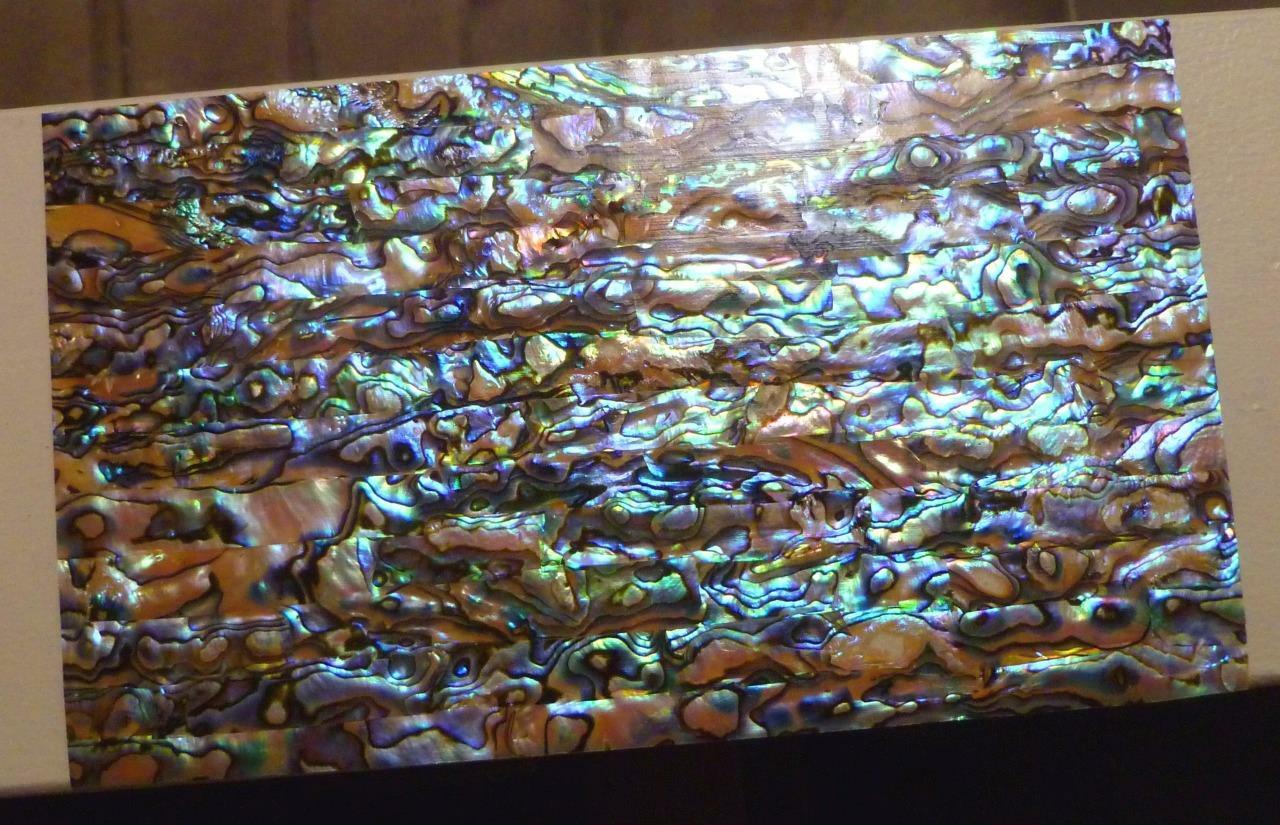 Big 5.5" x 9.5" Awesome Blue Purple Paua INLAY OVERLAY Luthier Scrapbooking DIY