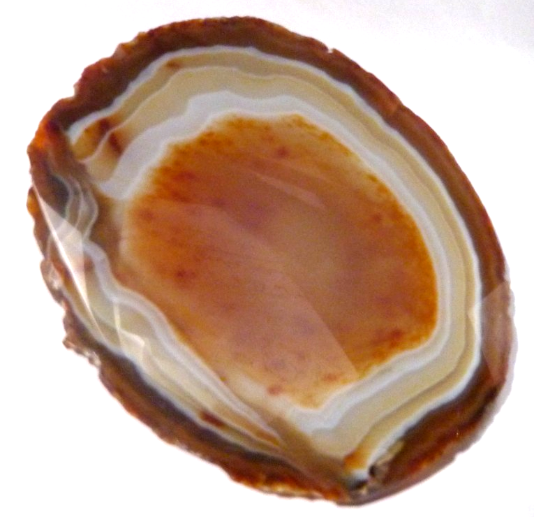 RED! Carnelian Banded Agate Polished Slab Great Colors 3.5"