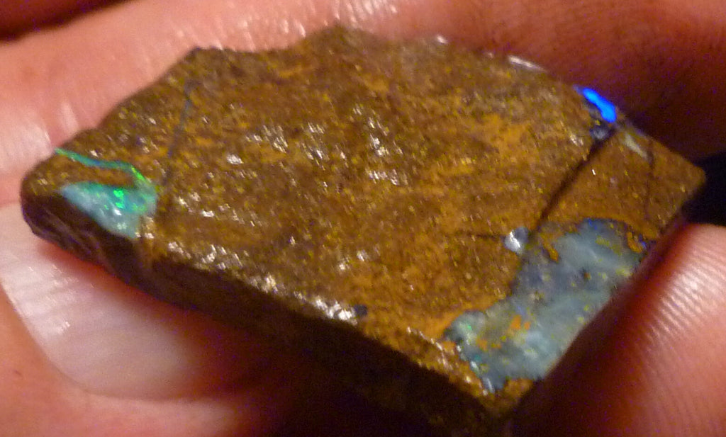 Lot of 2 Australian Queensland Boulder Opal Rough 45 carats