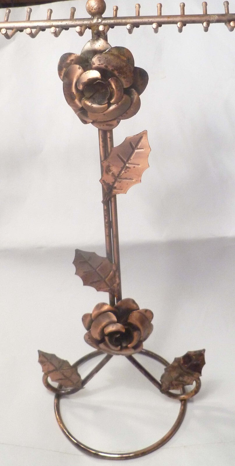 Solid Copper Necklace Jewelry Display Stand, 10 W x 13" H Rose 32 pegs OFFER