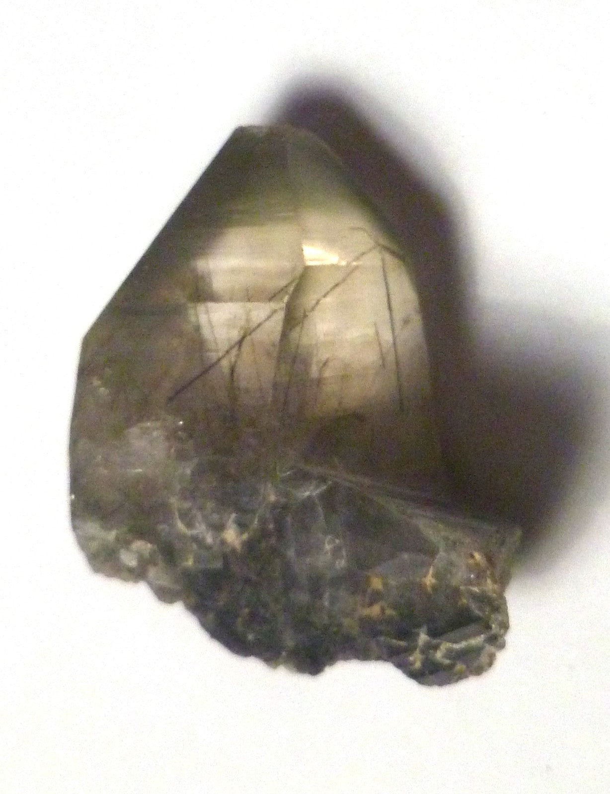 Black rutilated QUARTZ point crystal Natural high quality Rutile