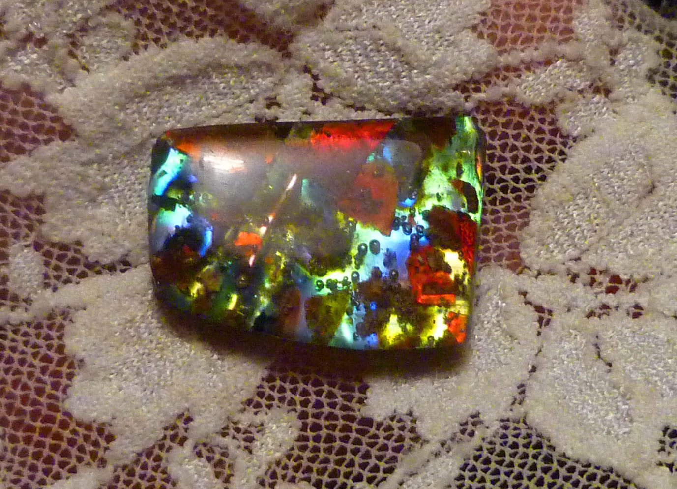 FireLyte© NEW! Iridescent Multi Color Gemstone 23x18mm