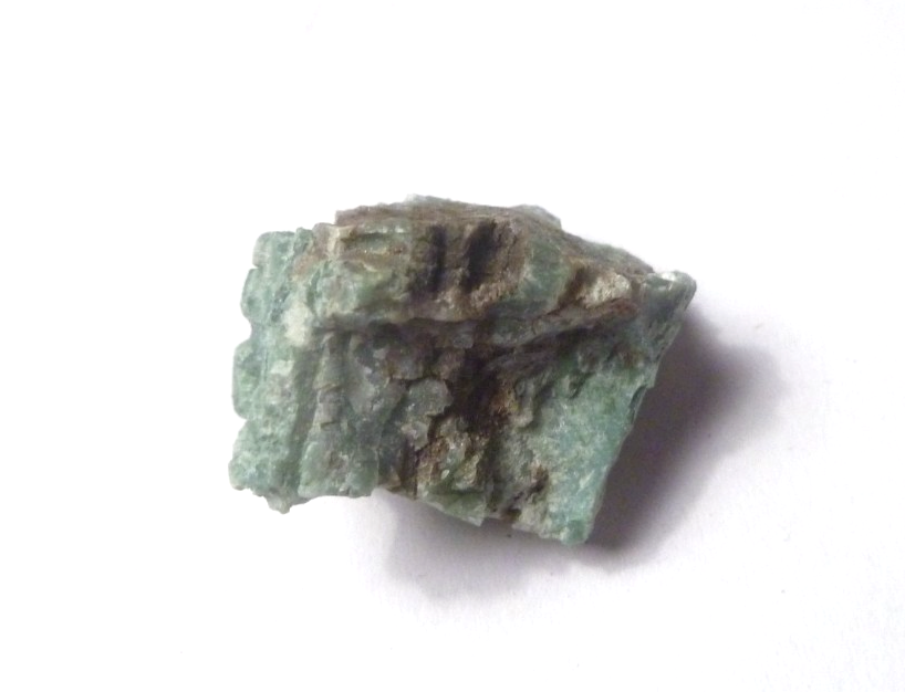 CHROMIUM! Mint GREEN Petrified Wood Log ARIZONA 35.6 cts 28mm