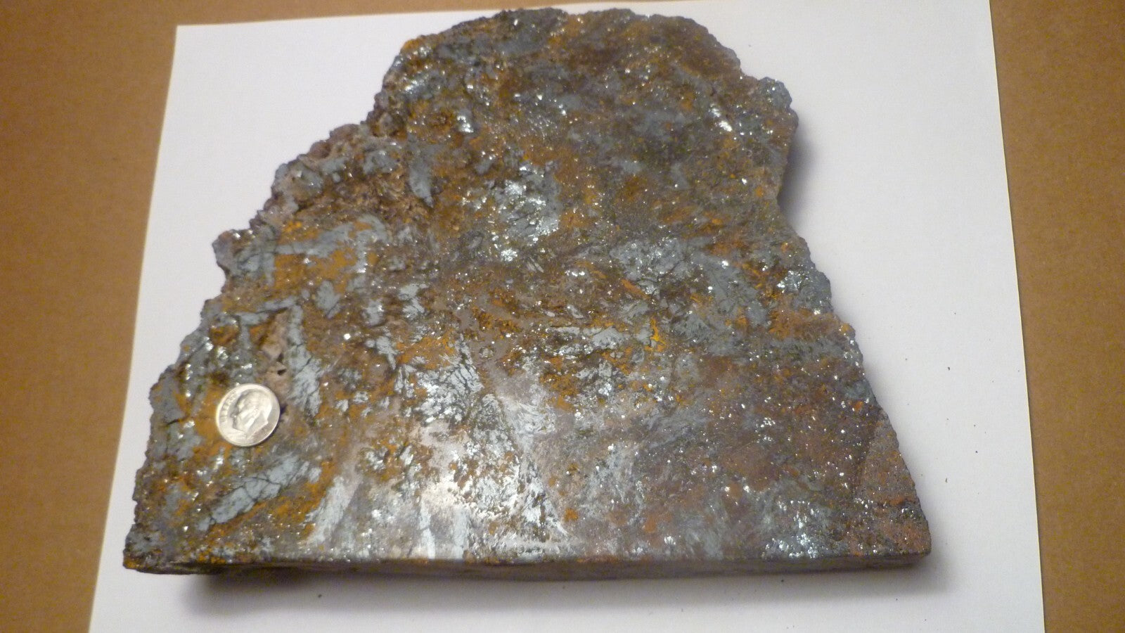 5lb 10oz BIG Hematite Crystal Polished Slab  8.25" Arizona Free Standing