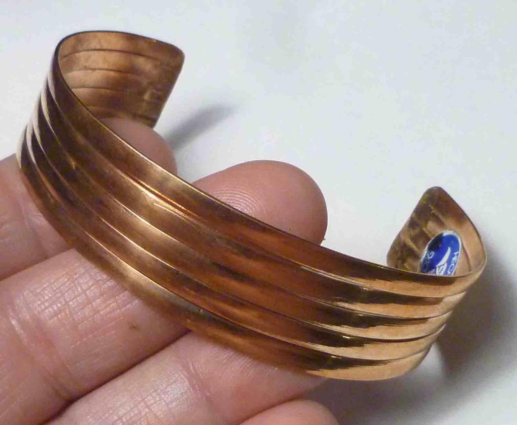 3/4" Wide Copper CUFF BRACELET Arthritis Relief