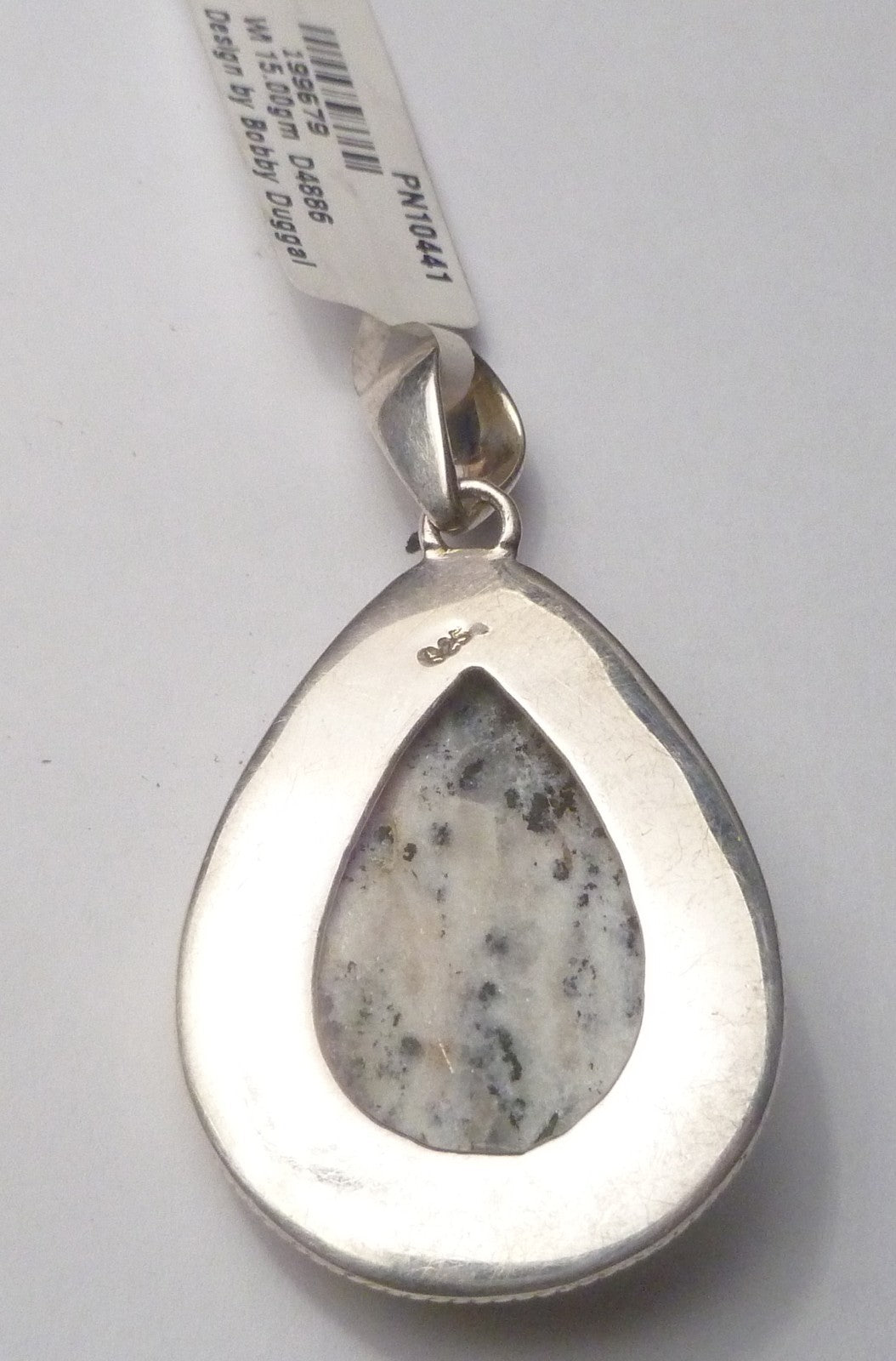 Minimalist Astrophylite Crysal .925 Sterling Silver Designer PENDANT 50mm $158