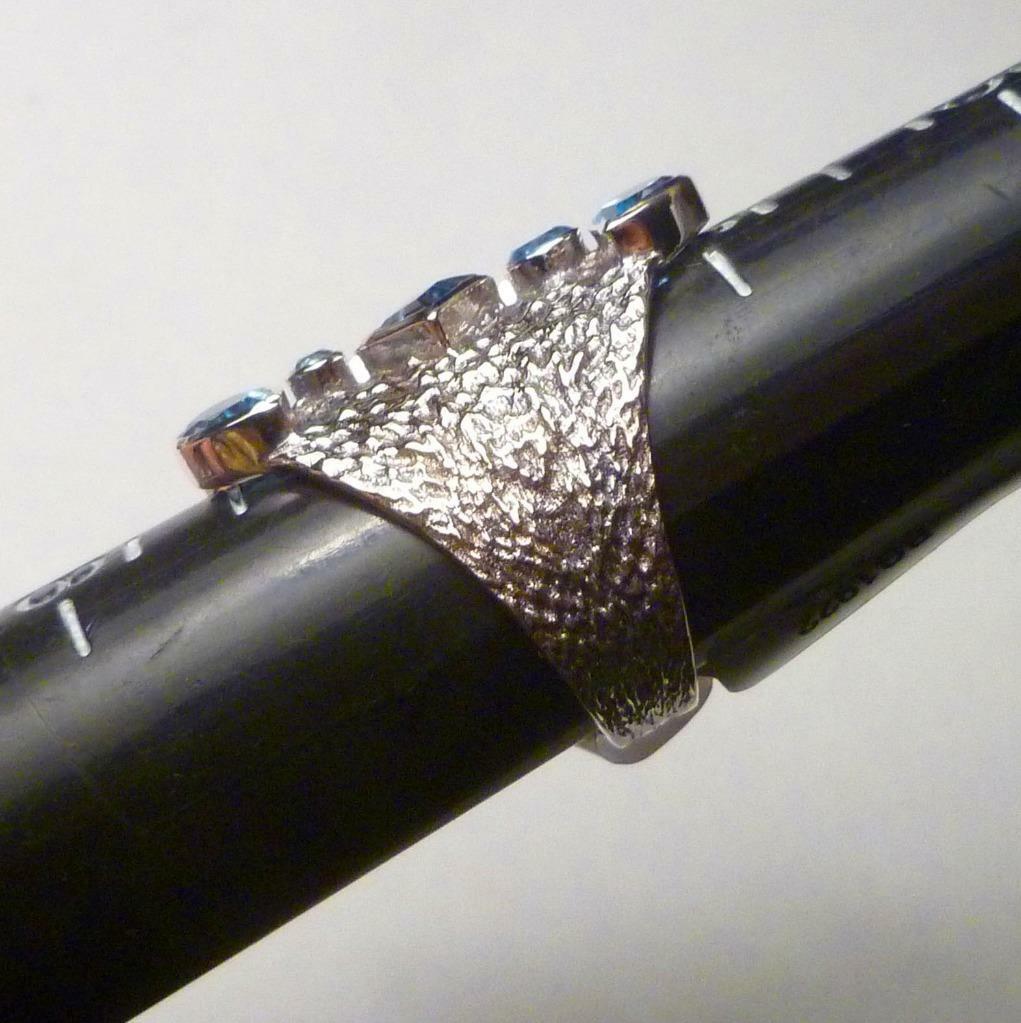 2.6 Carat Genuine SWISS BLUE TOPAZ .925 SILVER RING Sz7