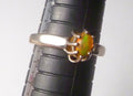 5x7mm Opal Ring natural gemstone welo fire ethiopian opal 925 silver ring s8