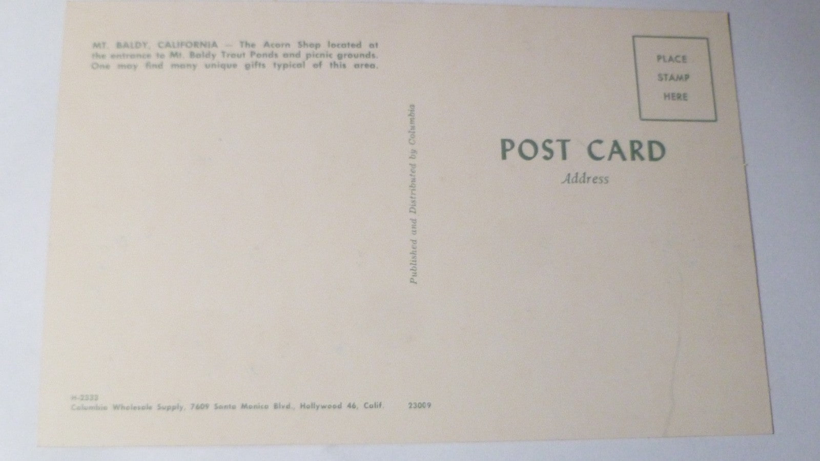 Postcard Mount Baldy Lodge California USA 1961