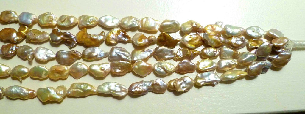 AA Very Big 17 Pearls per 15.5" Strand 20-30mm Size, White baroque pearl 
