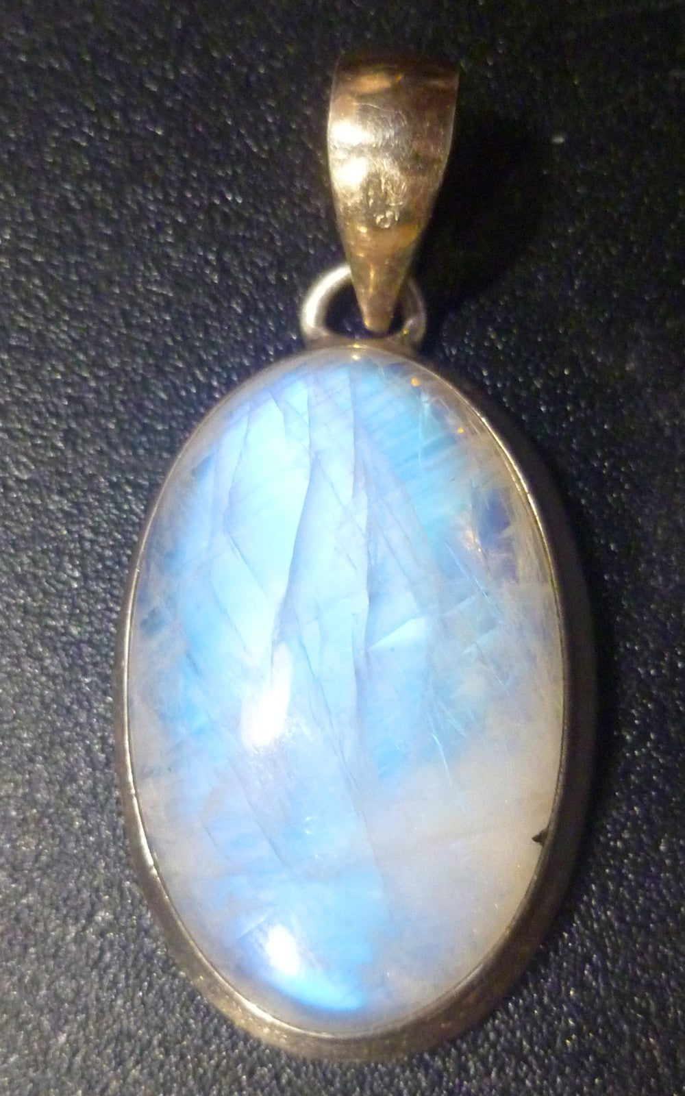 Minimalist Rainbow A+ MOONSTONE .925 Sterling Silver PENDANT 46mm