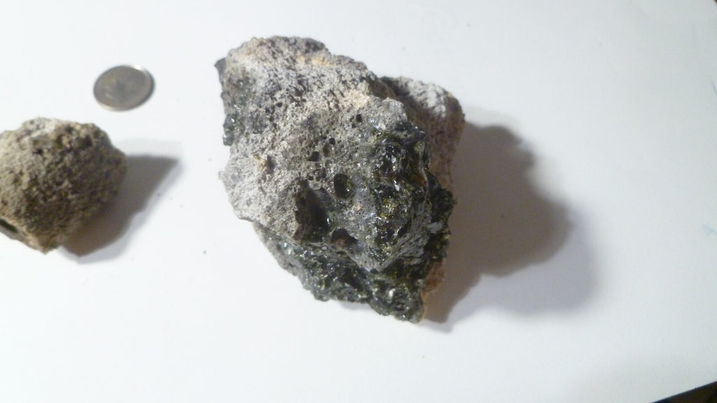 Lot of 2 Black Fulgurite PA Fossil Lighting Fused Sand Glass