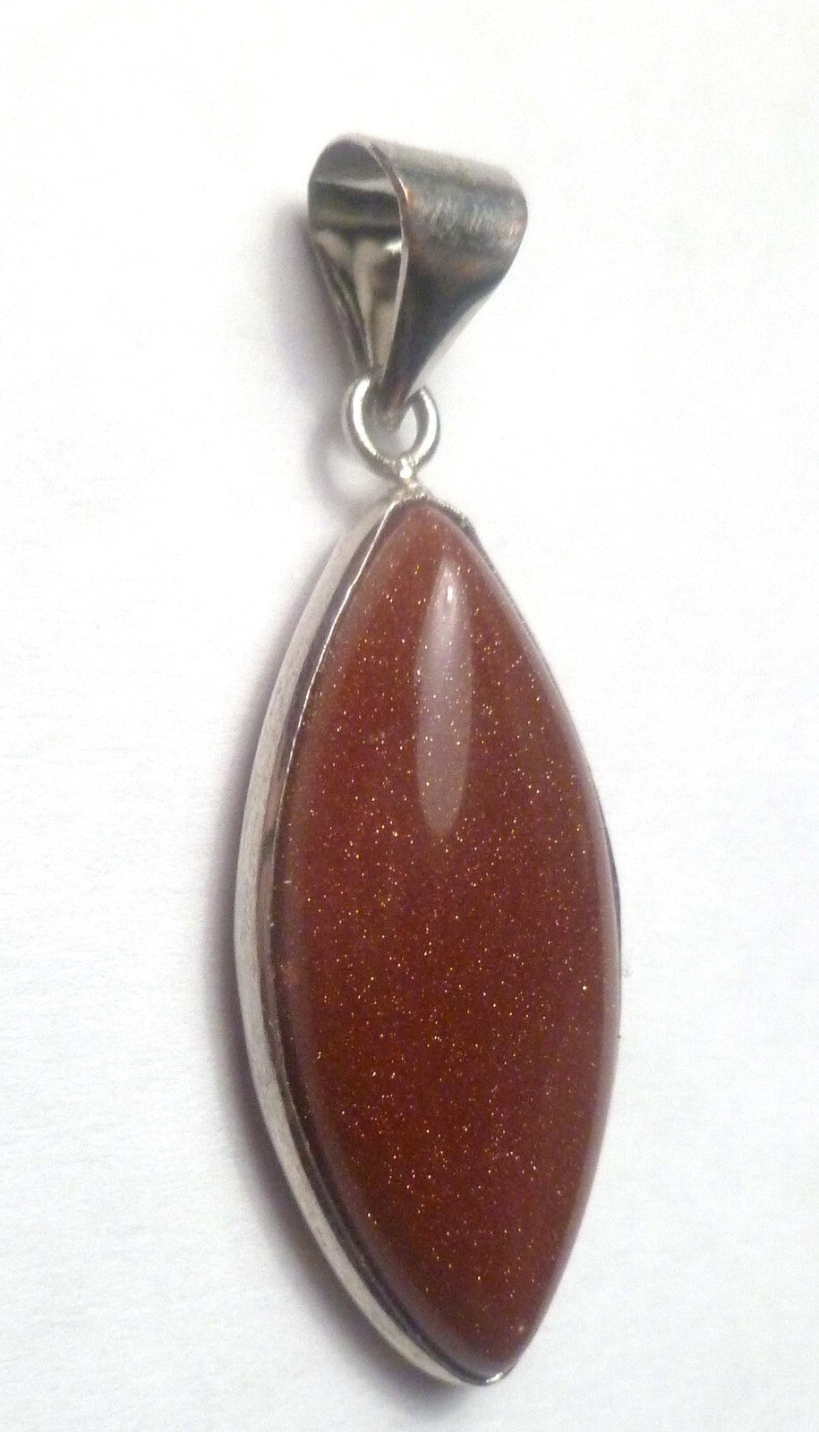 Goldstone PENDANT 45mm Silver EP