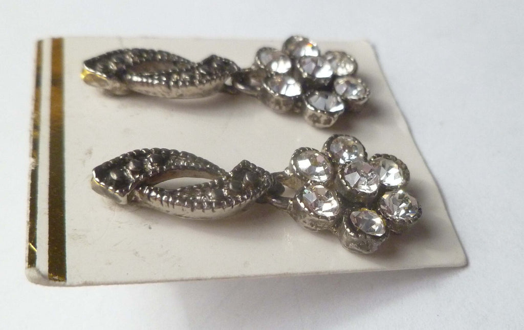 Vintage Crystal Sparkling Earrings Bright Jewelry