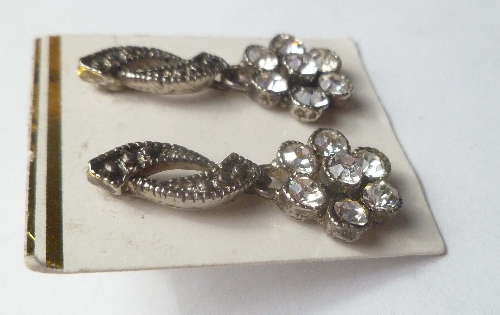 Vintage Crystal Sparkling Earrings Bright Jewelry