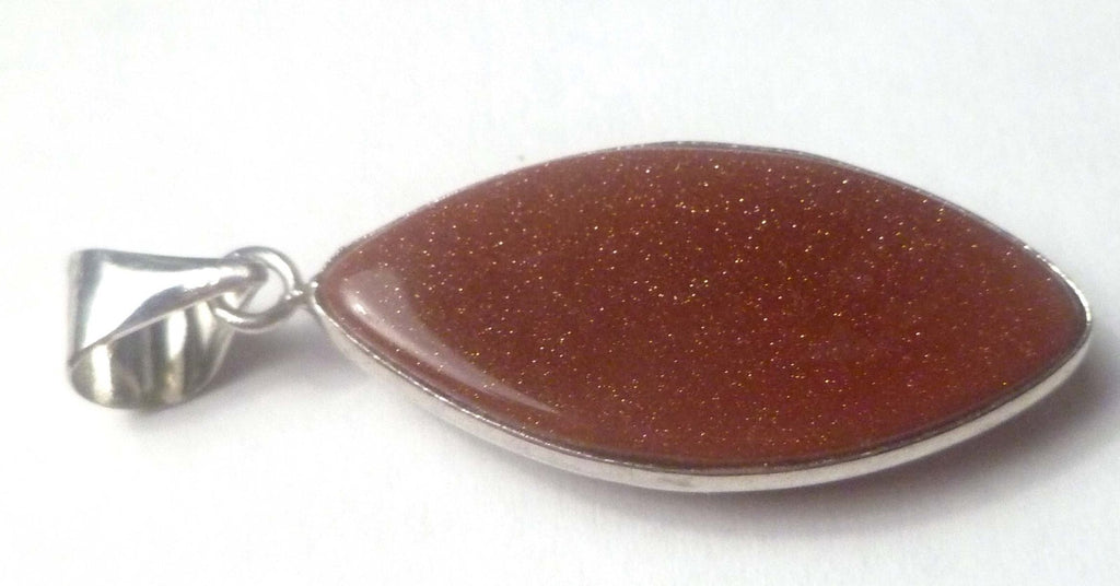 Goldstone PENDANT 45mm Silver EP
