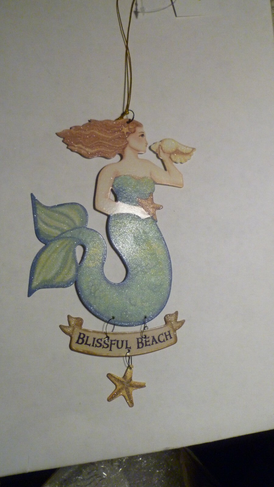Metal MERMAID plaque sign Dangling Starfish 6 Variations