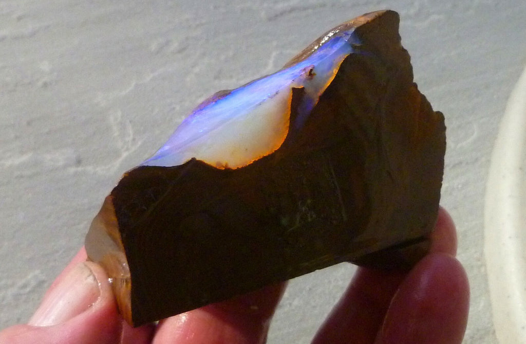 Boulder Opal FIRE & Blue Precious Rough Specimen Australian 700cts