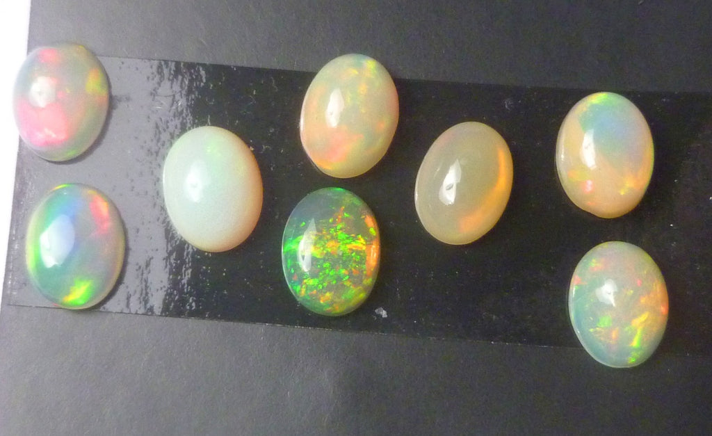 6x8 Lot of 8 Polished Ethiopian Opal Cabochons
