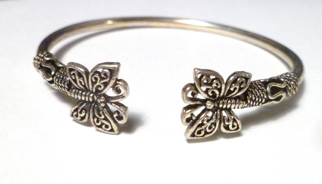 Butterfly bracelet Sterling Silver 925 7" inside 