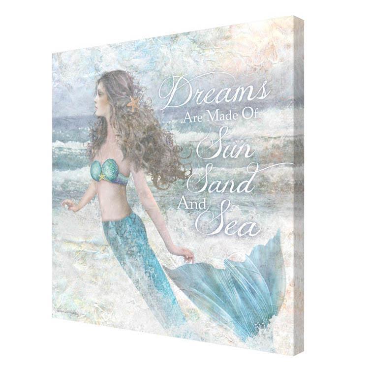 14"x14" Mermaid Dreams  Gallery Wrapped Canvas