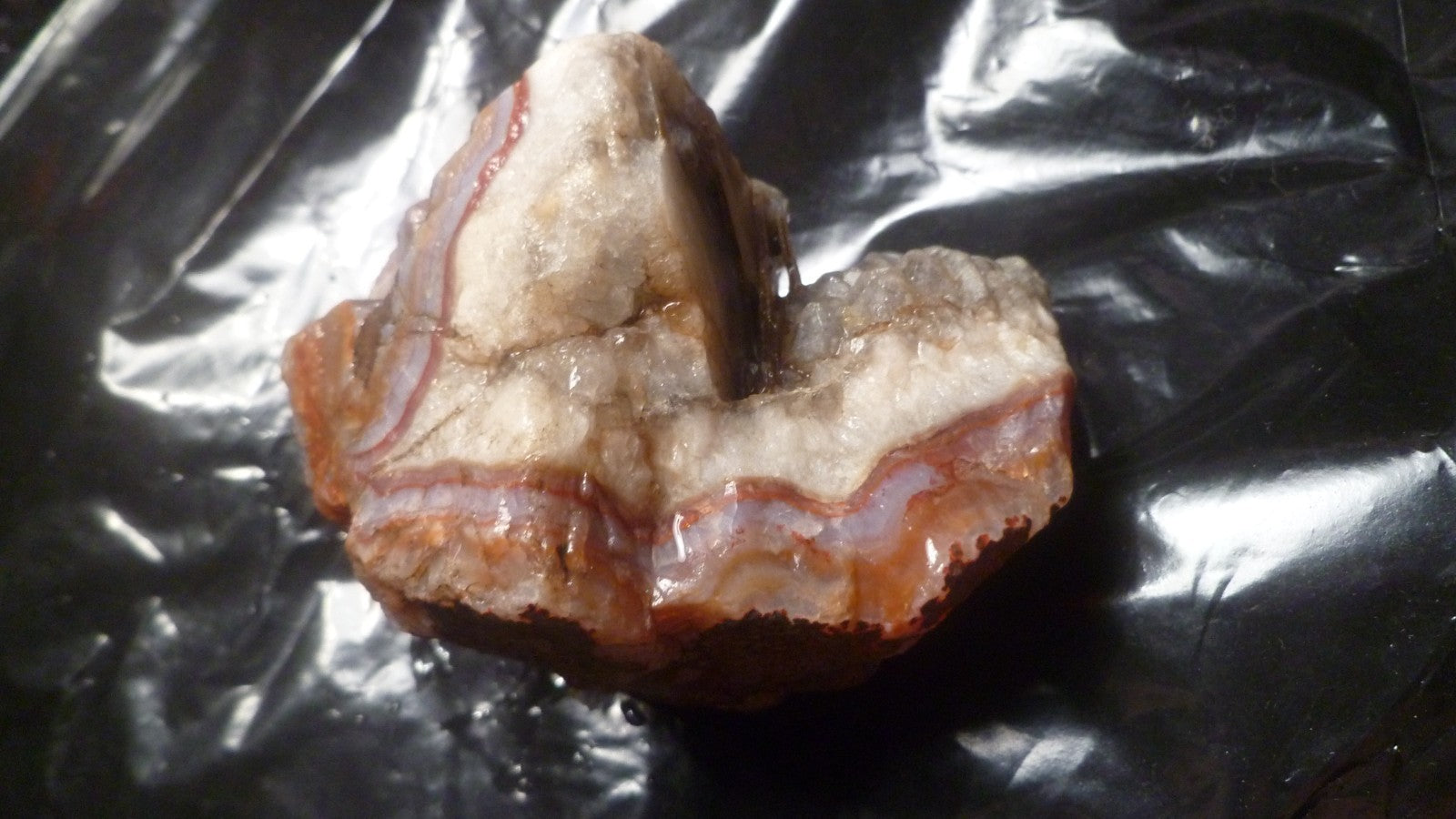 Baker Ranch Thunderegg Banded Agate Crystal Geode 485g Lapidary Rough Uncut