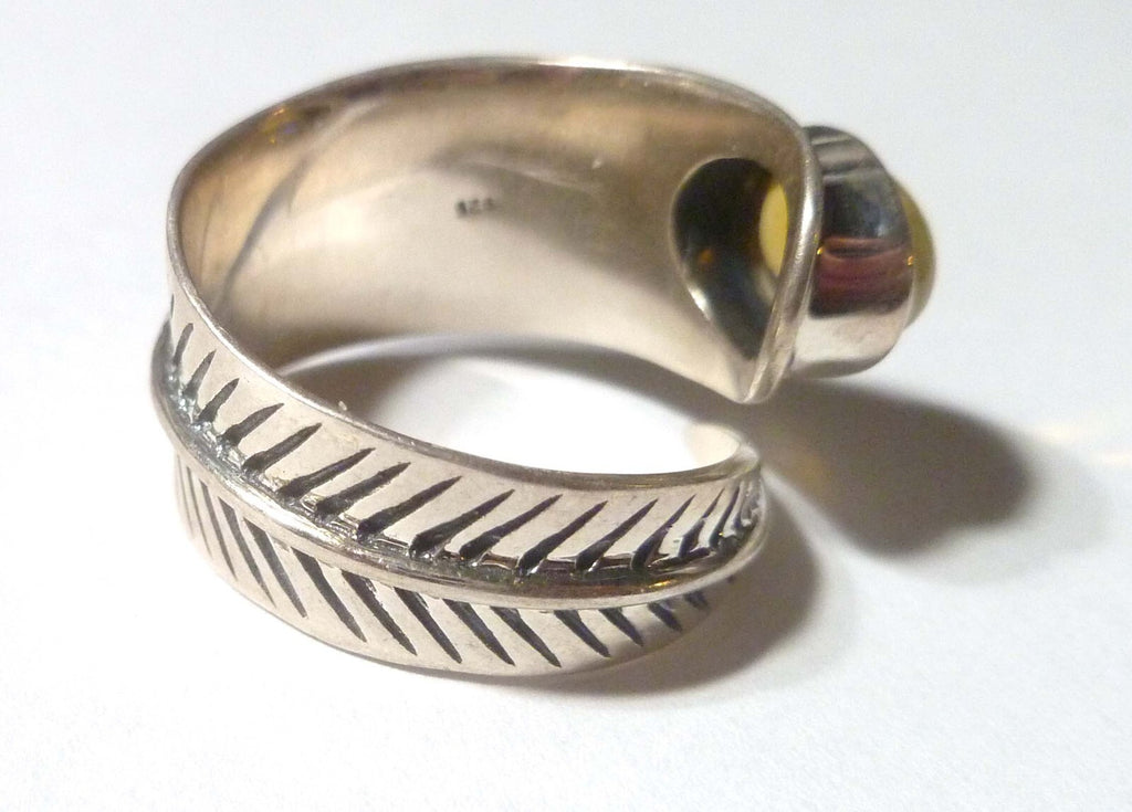 Sale Welo Opal 925 sterling silver bypass ring size 9 Adjustable