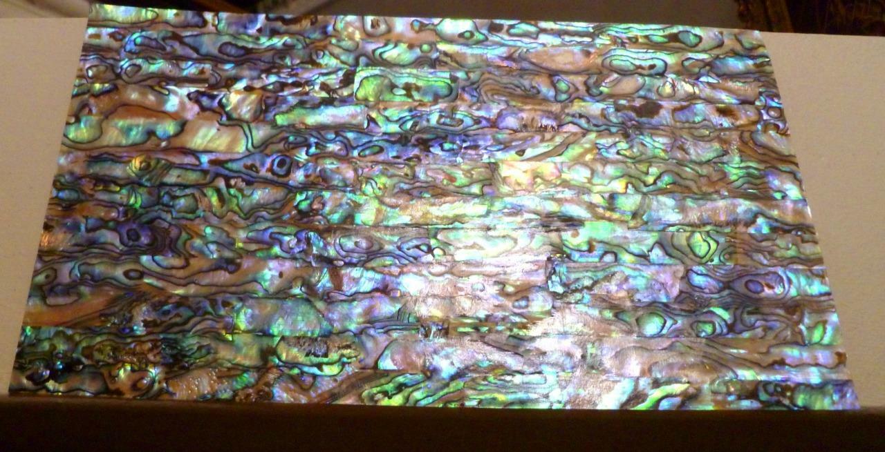 Big 5.5" x 9.5" Awesome Blue Purple Paua INLAY OVERLAY Luthier Scrapbooking DIY