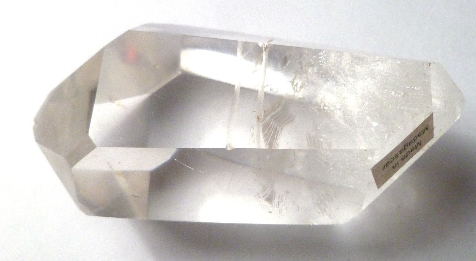 Clear Quartz Crystal Polished Double Point Brazil 183 grams Mystery Inclusions