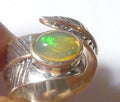 Sale Welo Opal 925 sterling silver bypass ring size 9 Adjustable
