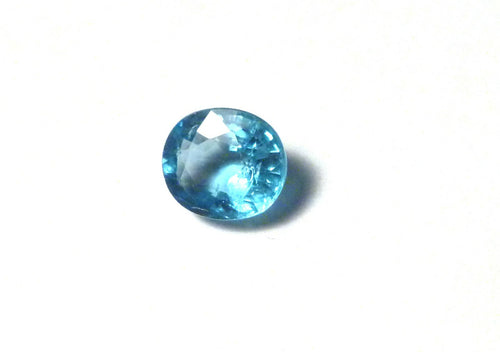 1.45 ct Natural gem Neon Blue  Apatite 7.5x6.5mm Gemstone VVS Quality