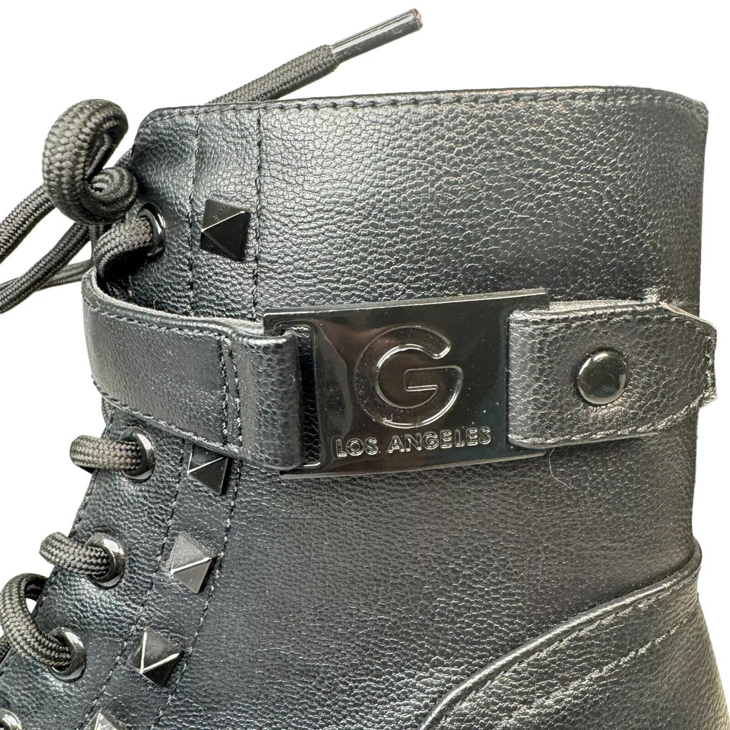 GBG Los Angeles Women's Aiken Studded Lug Sole Combat Bootie Boots Spikes Sz6.5