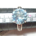 2.08 cts Blue Topaz RING Sterling Silver .925 Size 9