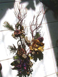 MANZANITA BRANCH Centerpiece, or Wreath Purple Poinsettia Bling! ~Christmas OOAK