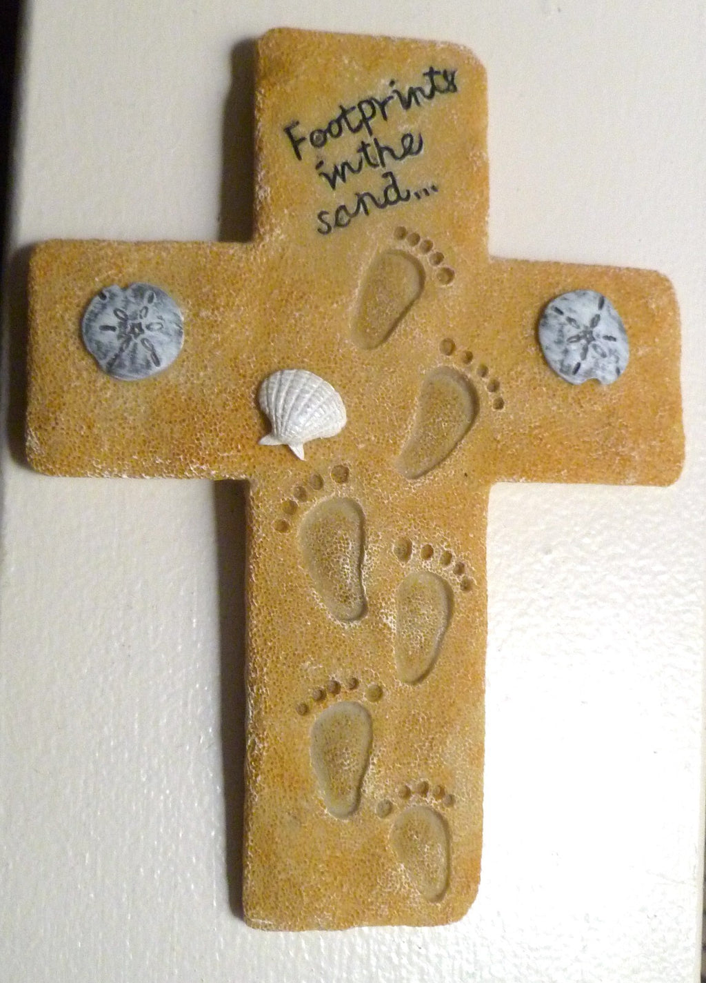Footsteps in the Sand Cross Wall Plaque, Poem