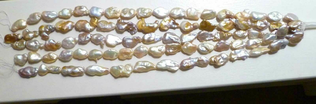 Big 17 Pearls per 15.5" Strand 20-30mm Size METALLIC baroque Cultured pearl