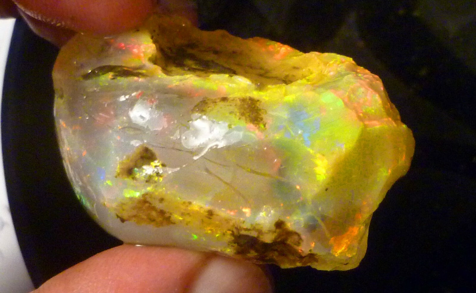 Rare Ghost OPAL Ethiopia Precious Opal Crystal with a Ghost 180.3cts
