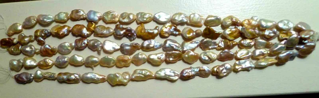 Big 17 Pearls per 15.5" Strand 20-30mm Size METALLIC baroque Cultured pearl