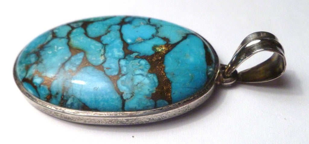 Minimalist Turquoise, topaz peal 925 SS Silver Pendant