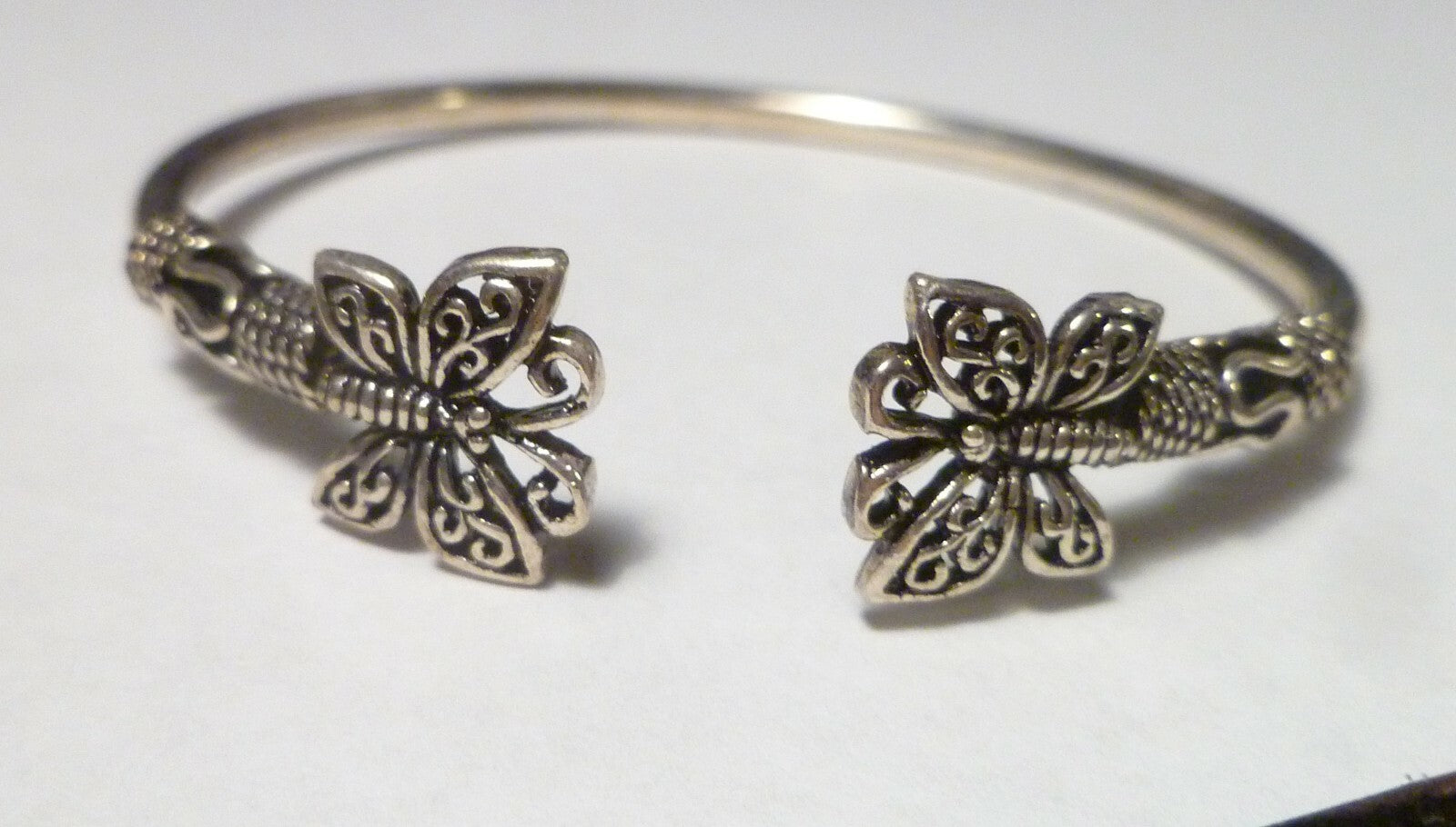 Butterfly bracelet Sterling Silver 925 7" inside 