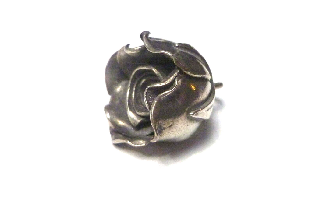 Sterling Silver ROSE Bead Charm Solid Silver 10.2 grams