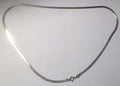 Sterling Silver Italy 3mm herringbone chain necklace size 20in